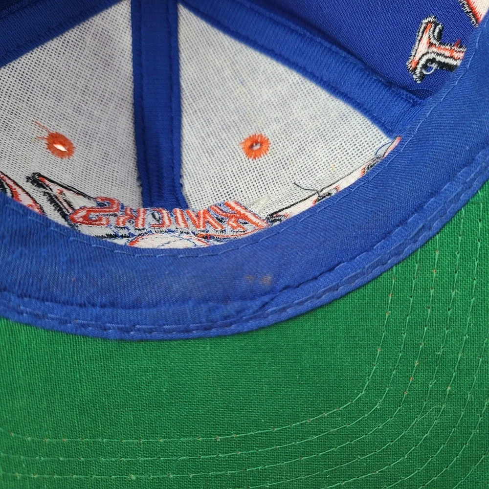 Vintage New York Knicks Hat Snapback (Fits‎ Small) Logo 7 Blue NBA Big Wrap Logo